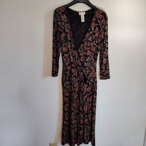 Ladies SZ 4P Liz Claiborne Black Surplice Neckline Dress